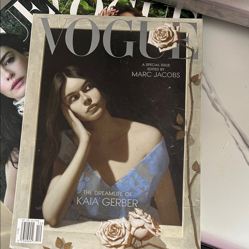 Vogue Special Issue with Blue and Brown Cover